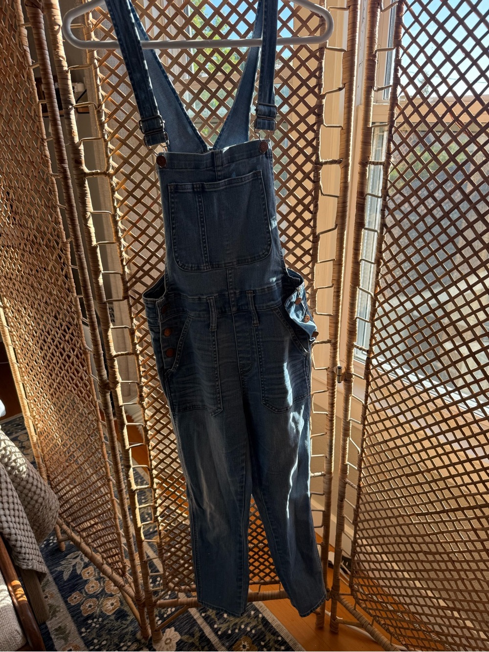 Madewell Light Blue Denim Overalls with Front Bib
